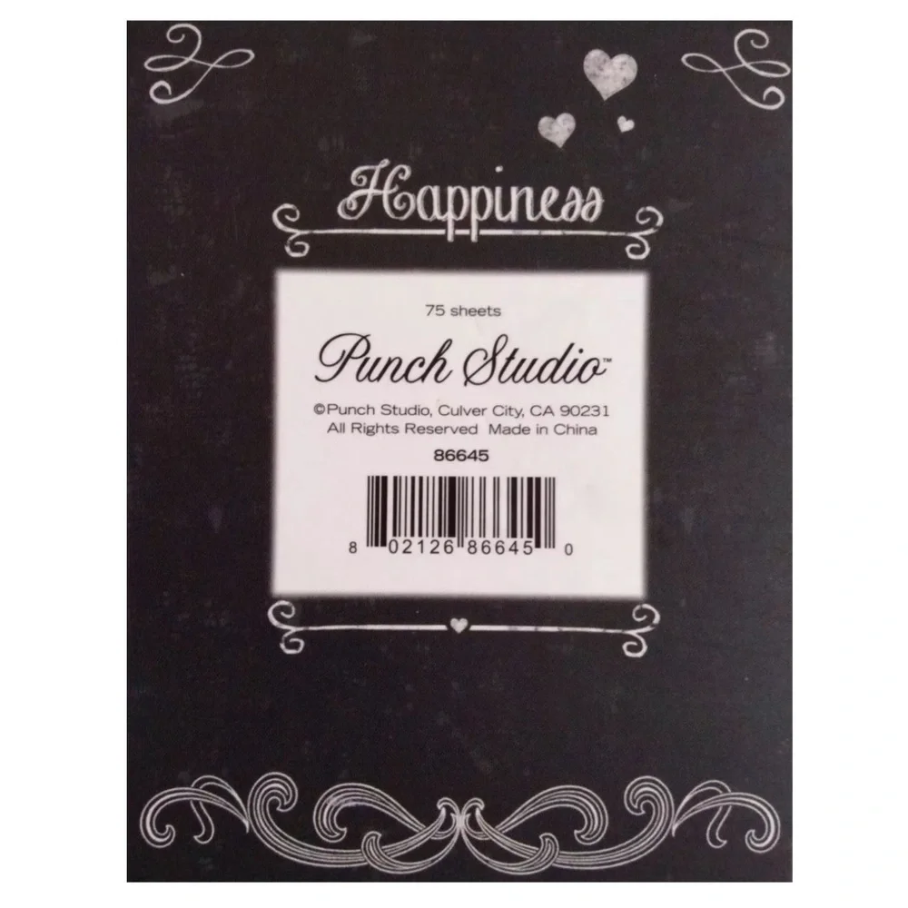 Punch Studio Embellished Purple Happiness Heart Mini Pocket Notepad (86645)